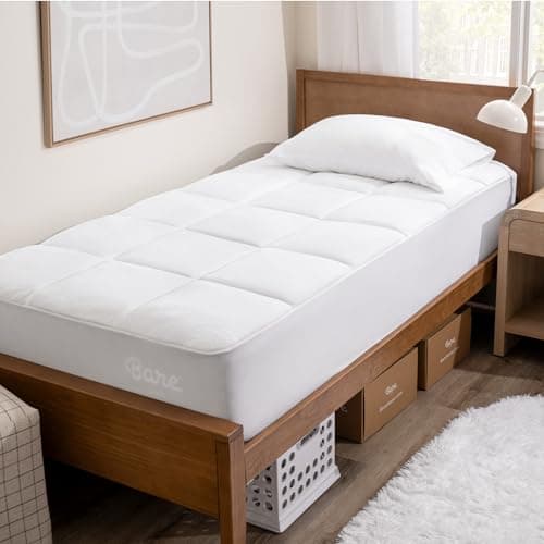 Bare Home Twin XL Reversible Microplush Mattress Pad