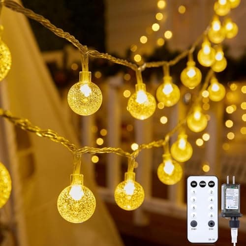 Minetom 33ft Plug in Globe String Lights