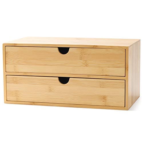 Wisuce 2-Drawer Bamboo Organizer