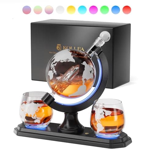 Kollea Globe Whiskey Decanter Set with LED