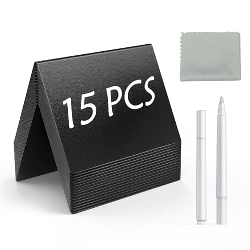 MaxGear Mini Chalkboard Signs 15-Pack
