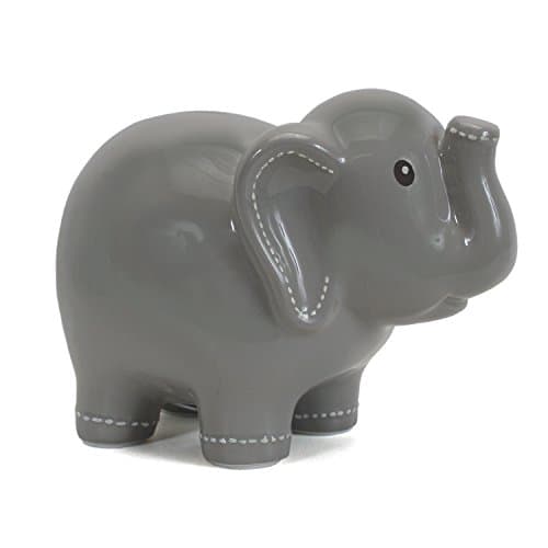 Child to Cherish Grey Stitched Elephant Bank