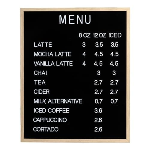Crystal Lemon CL-F-4 Large Menu Board
