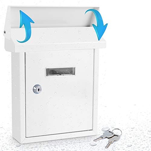 Serenelife SLMAB01 Weatherproof Locking Wall-Mount Mailbox