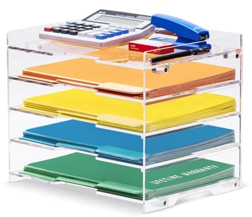 My Space Organizers HATHS-55 Acrylic File Rack
