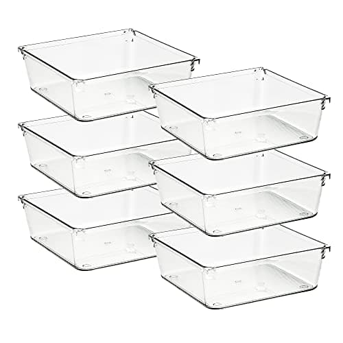 Ravinte 6 Pack Clear Drawer Organizers