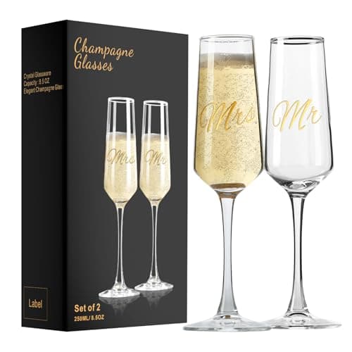 Paracity Decal Champagne Flutes Set of 2