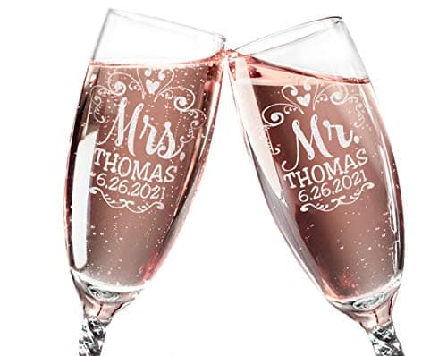 Christmas-Stockings-By-Stockingfactory Twisty Mr Mrs Champagne Glasses Set of 2