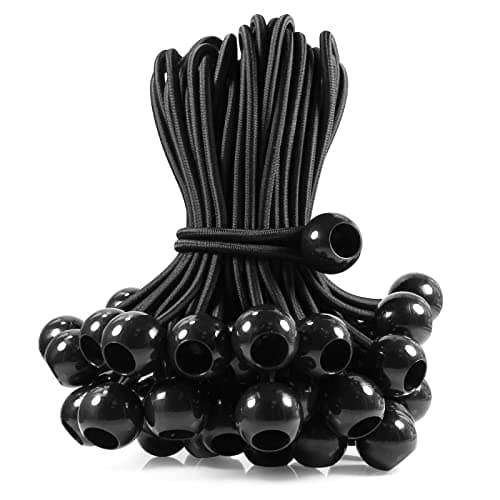 Joneaz JBB-C4 Black Ball Bungee Cords 50-Piece