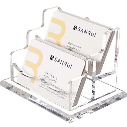 Sanrui Horizontal 2-Tier Acrylic Business Card Holder