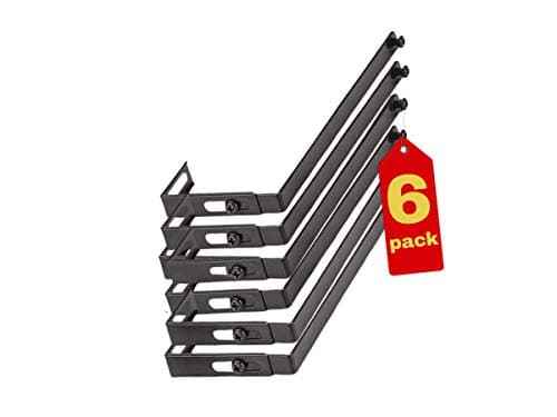 1InTheOffice Adjustable Metal Cubicle Hooks 6-Pack