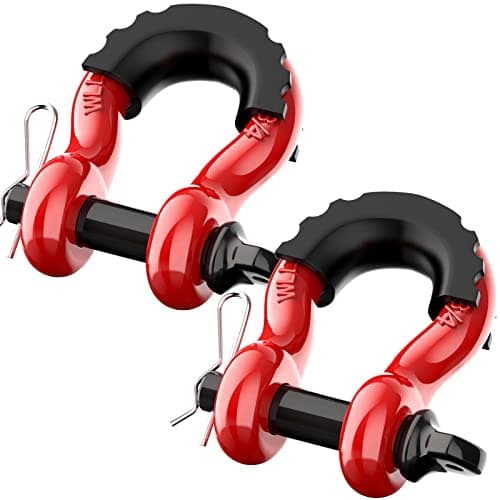 Robbor 3/4' D-Ring Shackles 2-Pk