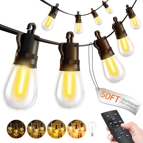 TBOSW CMC-O15XA 50Ft LED Outdoor String Lights