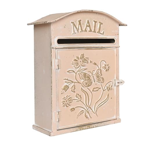Big Fortune Pink Vintage Wall-Mount Mailbox