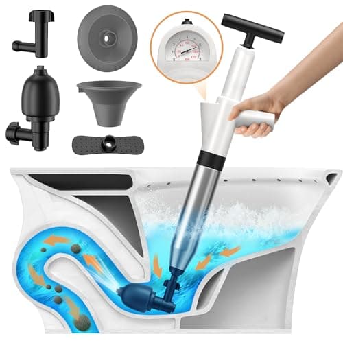 Veuieizt High-Pressure Air Drain Toilet Plunger