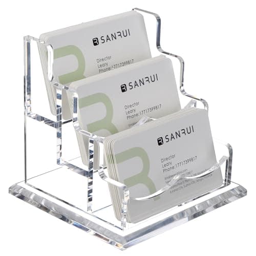 Sanrui RMP Acrylic Business Card Holder 3-Slot