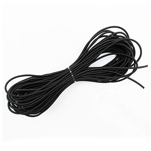 Joneaz Black Bungee Shock Cord 1/8' x 50ft