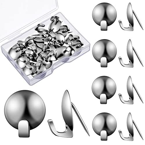 Zhengmy 30 Pcs Metal Cubicle Hooks