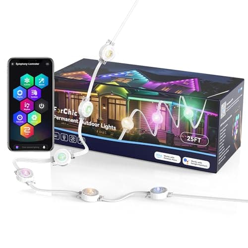 ForChic 25ft RGBICWWPW Permanent Outdoor Lights