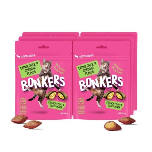 Bonkers Catnip Chick Cheddar Cat Treats 6 Pack