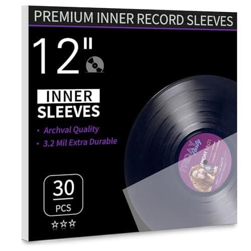 Coidea Premium Vinyl Record Sleeves 30-Pack