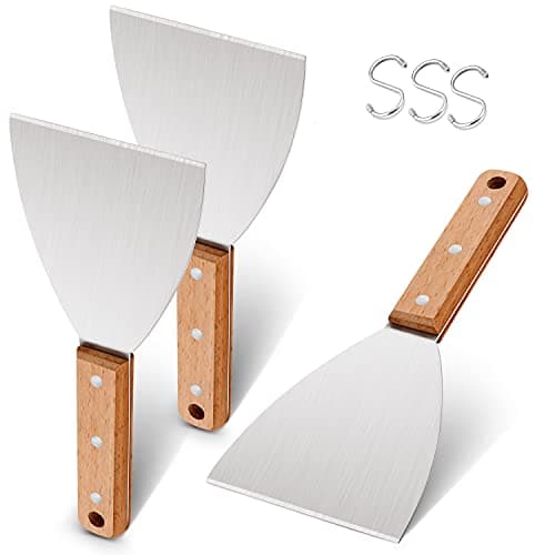 Leonyo 3-Piece Stainless Steel Grill Scraper Set