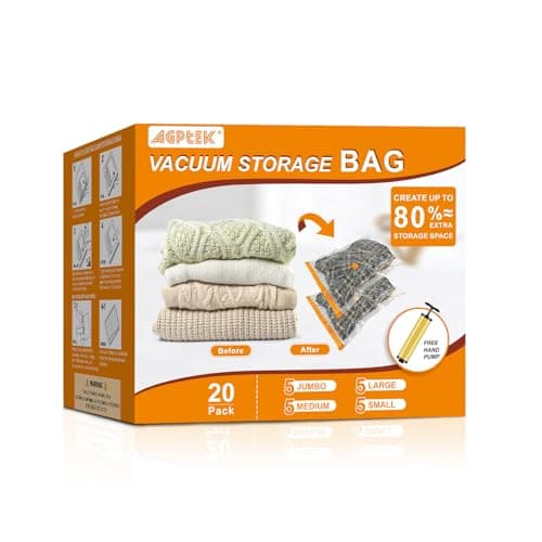 AGPTEK 20 Pack Vacuum Storage Bags