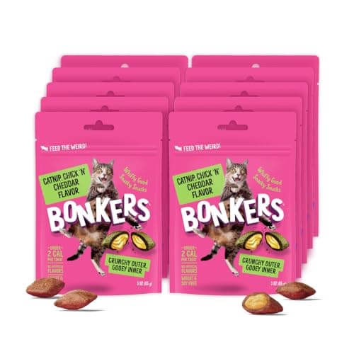 Bonkers Catnip Chick N' Cheddar Treats 10 Pack