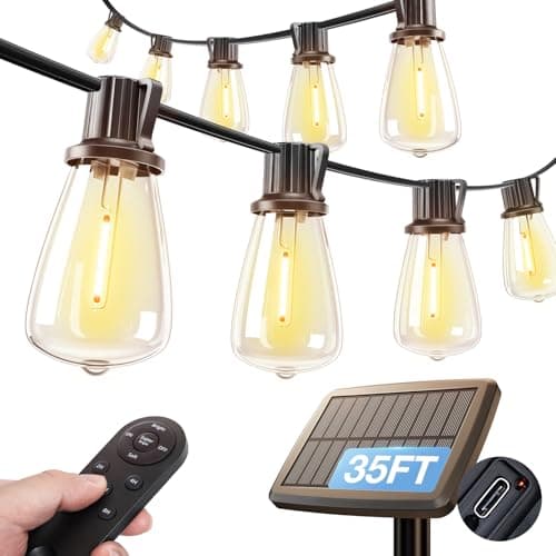 Addlon 35FT Solar String Lights with Remote