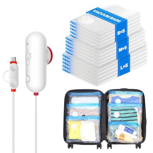 Vmstr W8-15T 15 Pack Travel Vacuum Bags