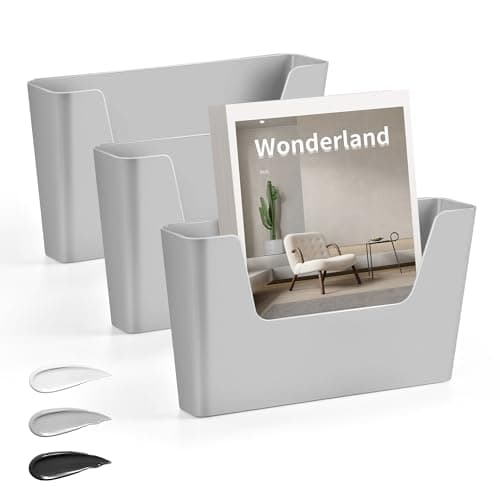 Jomola Grey 3 Pack Wall File Organizer