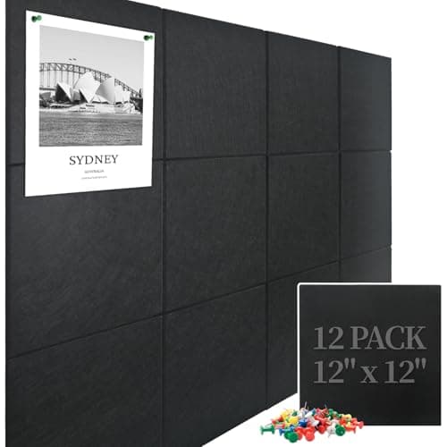 Ubzmok FBoard-12P Felt Bulletin Board Tiles