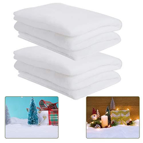 Cosweet 3-Pack 3x8 Ft Christmas Faux Snow Blanket