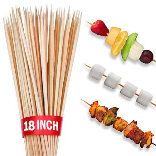 Kt Deals 100pcs 18-inch Bamboo Skewers Sticks