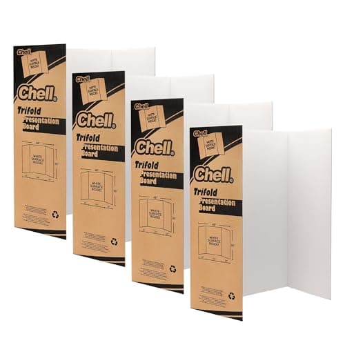 Chell CL0401 Trifold Presentation Board 4-Pack