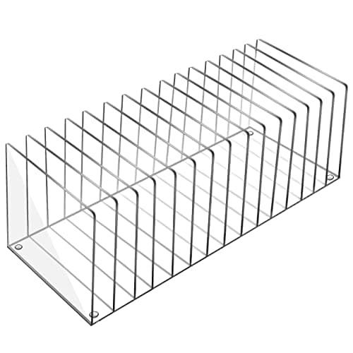 Ctosree Acrylic 15-Compartment File Organizer