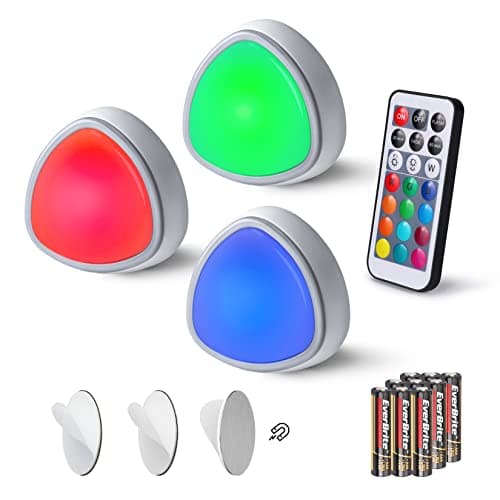 EverBrite 3-Pack RGB Tap Lights with Remote