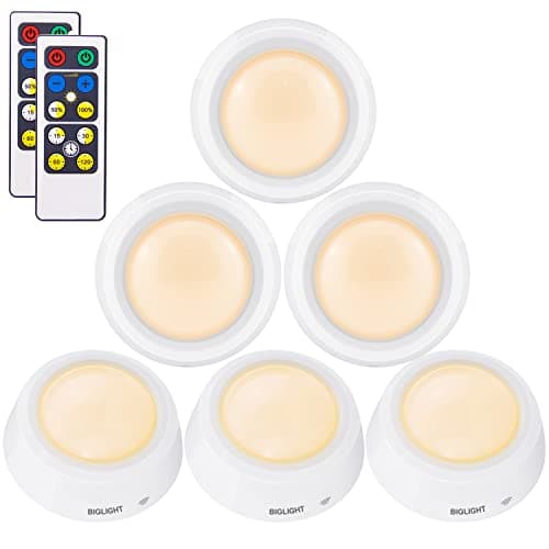 Biglight 6-Pack LED Tap Lights with Remote