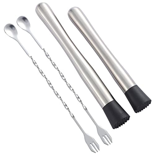 Fpxnb jbb-4 Stainless Steel Muddler and Spoon Set
