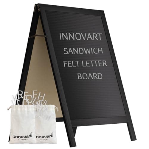 Innovart INJL-AL3620BL A-Frame Felt Letter Board
