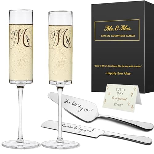Yeegook Yeegook-0831 Mr & Mrs Champagne Flutes