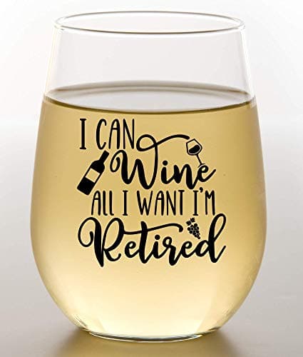 Glassicle 39 Stemless Retirement Wine Glass 15 Oz