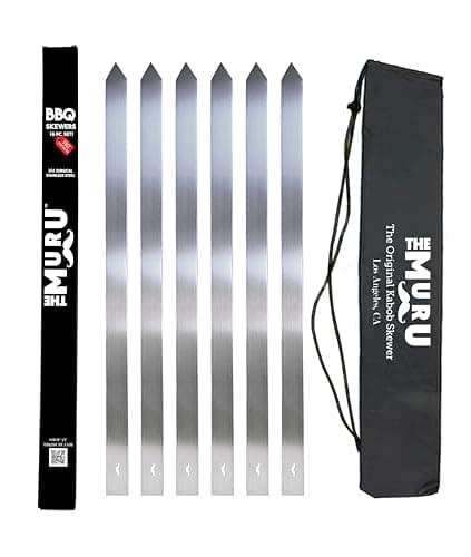 The Muru Stainless Steel BBQ Skewers Set