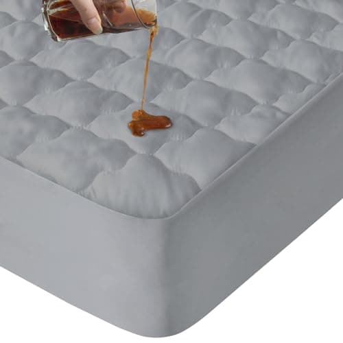 Springspirit Twin XL Waterproof Quilted Mattress Pad Gray