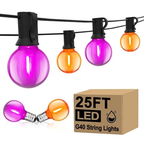 Goothy ULP(7)-LR(25)(0.6W) Halloween Orange Purple String Lights