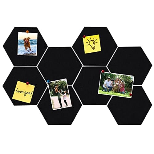 Hulavo ED-HFB Black 8Pcs Hexagon Bulletin Board