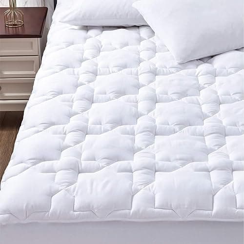 Cozylux Twin XL Quilted Mattress Pad White