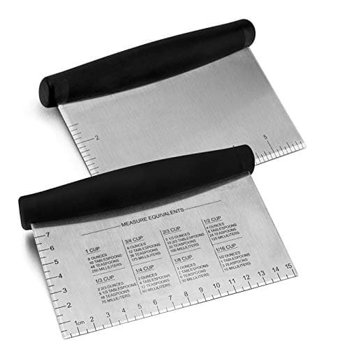 HaSteeL 2-Pack Stainless Steel Griddle Scraper Set
