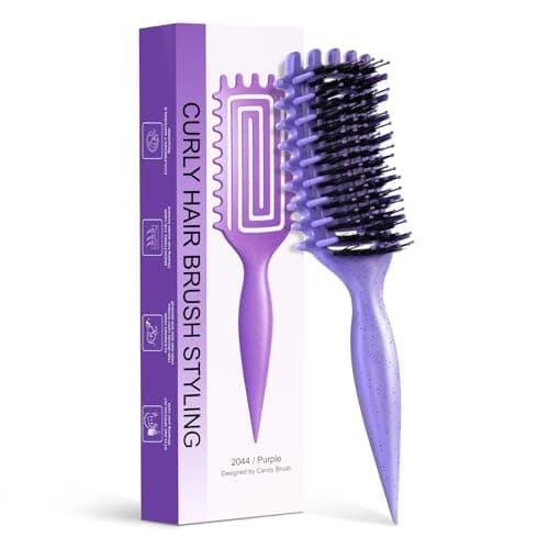 Tcsxady Purple Curly Hair Styling Brush