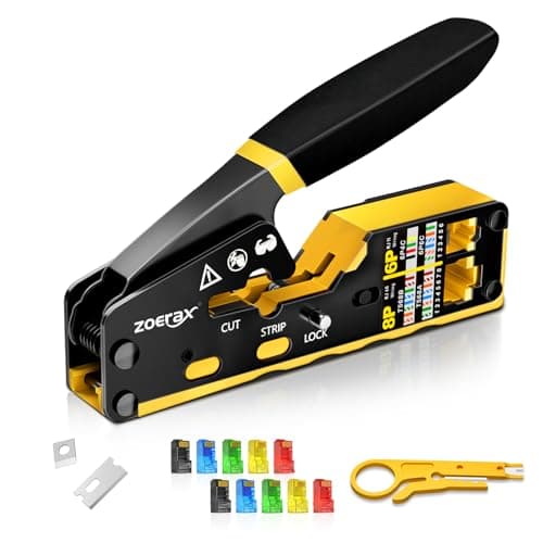 Zoerax Yellow RJ45 Crimping Tool